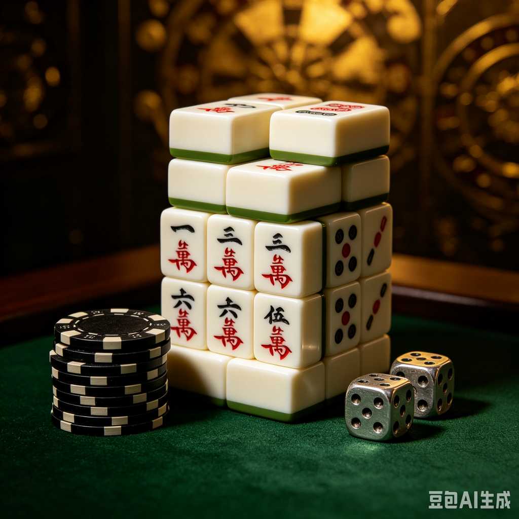 wooden mahjong set
